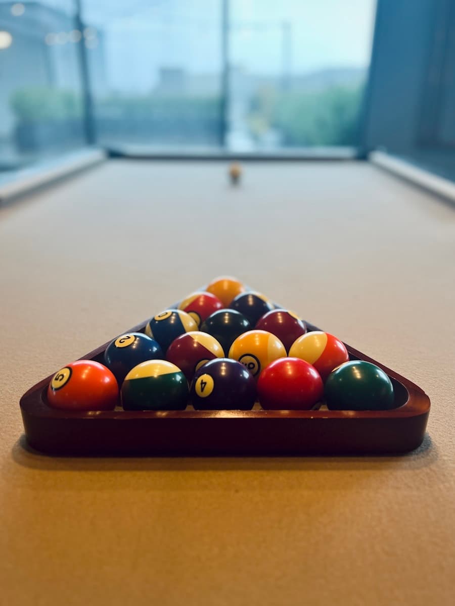 Mesas de pool en el salón